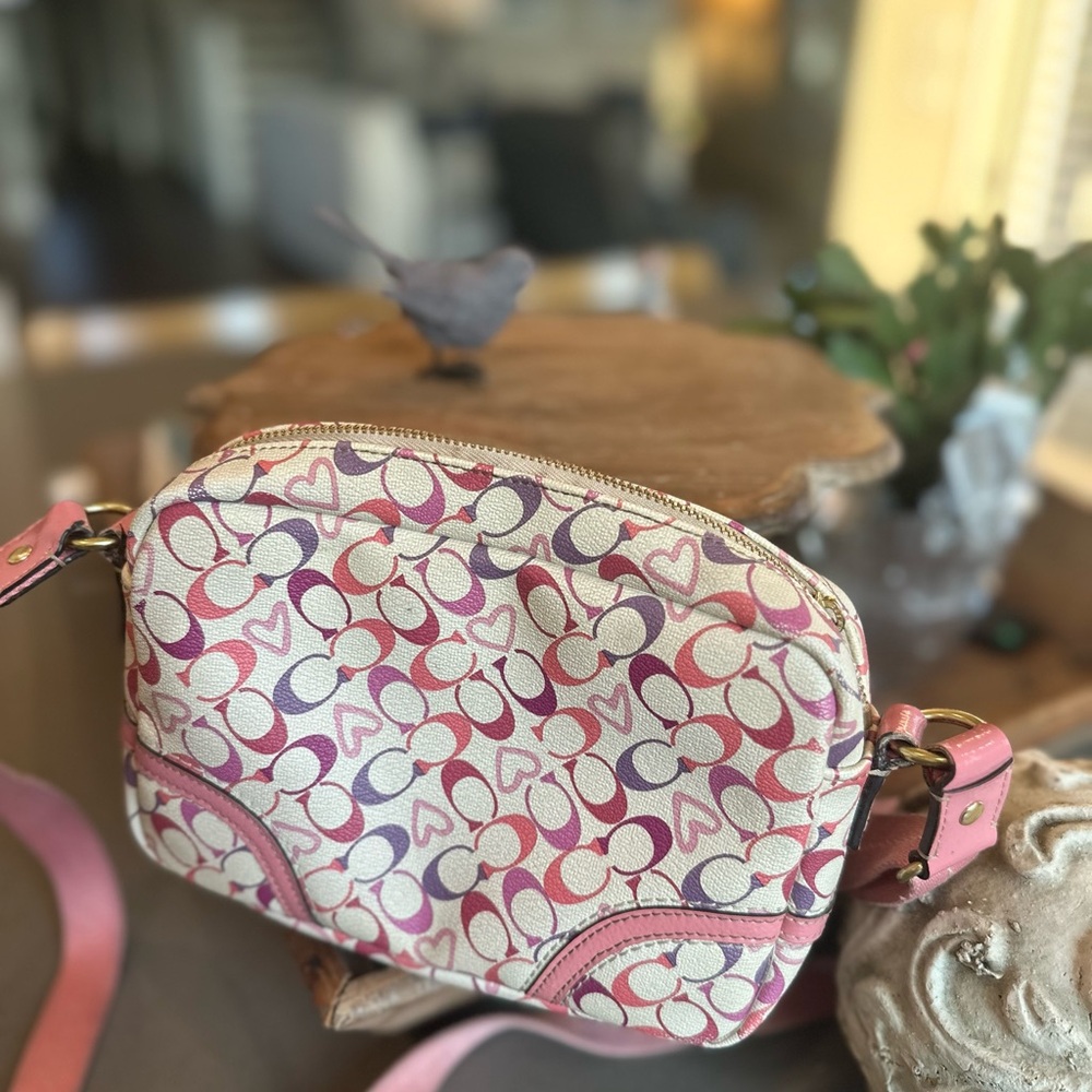 Coach Pink and Cream Crossbody Bag - Picture 3 of 4